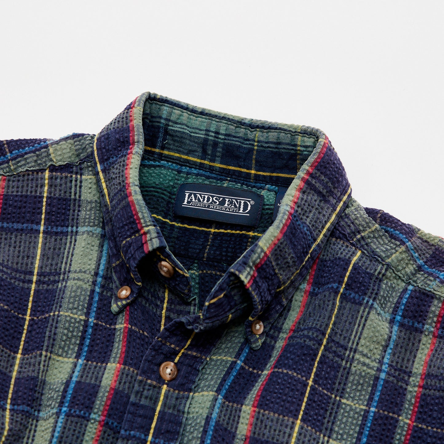 Lands' End made in USA plaid shirt